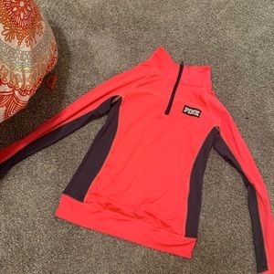 Victoria Secret PINK dry fit half zip sweatshirt
